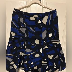 George Blue Ruffled  Skirt Fit and Flare